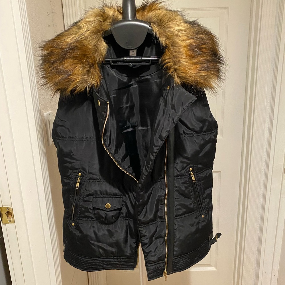 BRAND NEW! Poof faux fur vest.